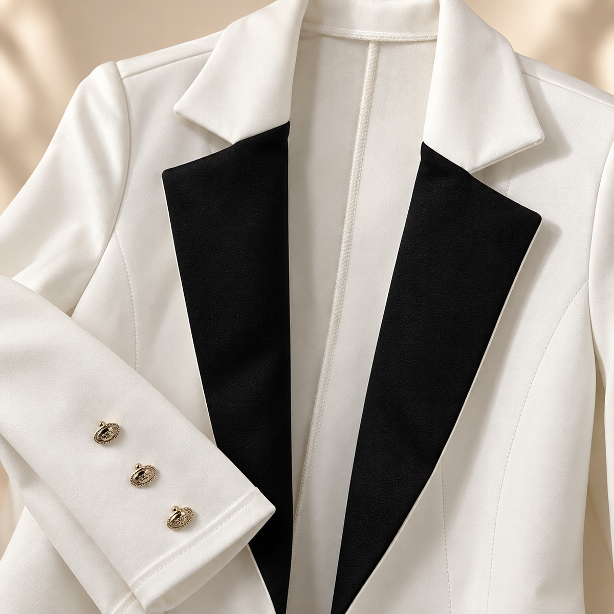 Milano Blazer – Ivory & Black