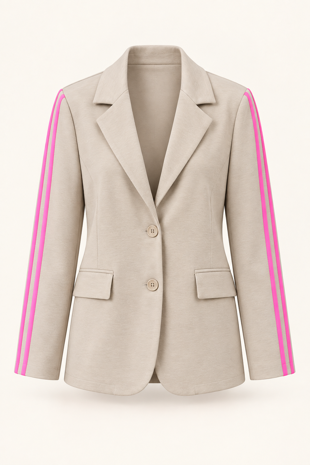 Blazer Chiara – Beige mit Neon Details